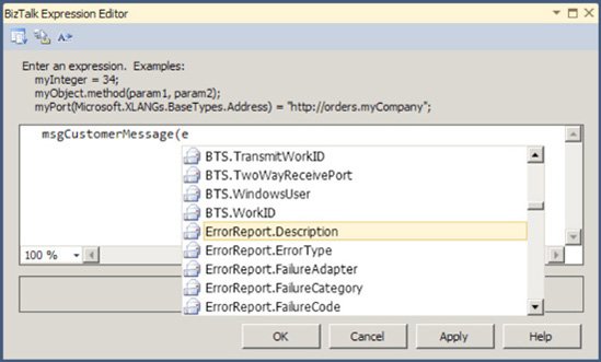 Accessing the ErrorReport properties