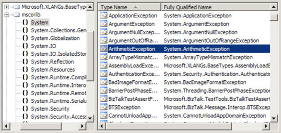 Selecting the ArithmeticException