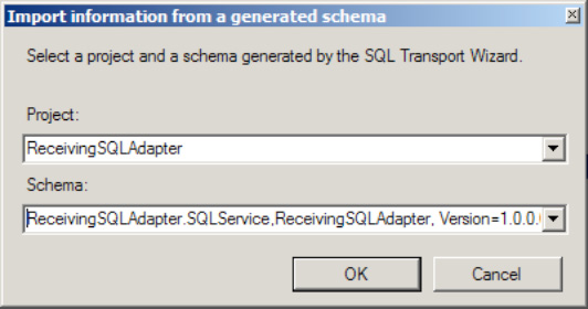 Selecting the Schema from the Deployed Project