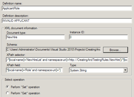 New vocabulary based on an XML Document Element Role