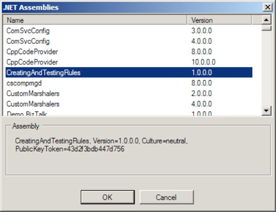 Selecting the .NET assembly