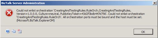 Error trying to enlist an unbound orchestration