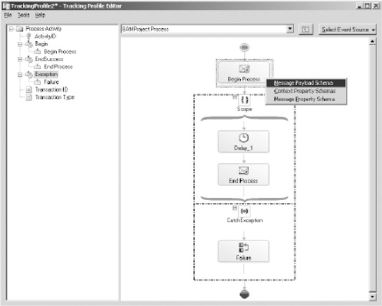 Selecting the Message Payload Schema option