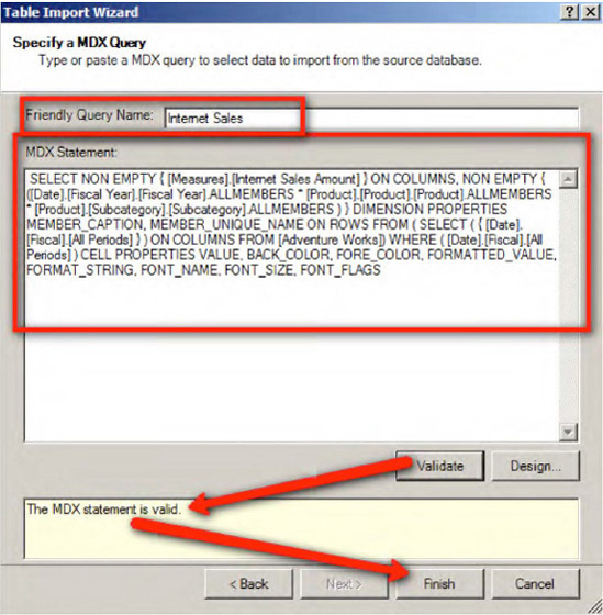 Generate and Validate MDX query