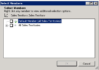 Selecting Sales Territory members