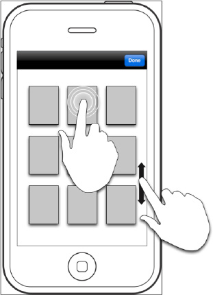 The wireframe of a thumbnail view that can fulfill our fourth requirement