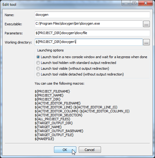 Use of external tools for a project