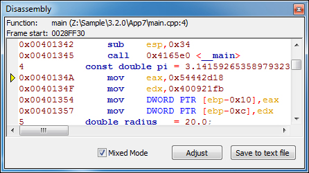 First app debugging