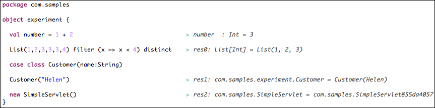 Experimenting with Scala Worksheets