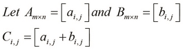 Adding matrices