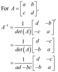 Transposing and inverting matrices