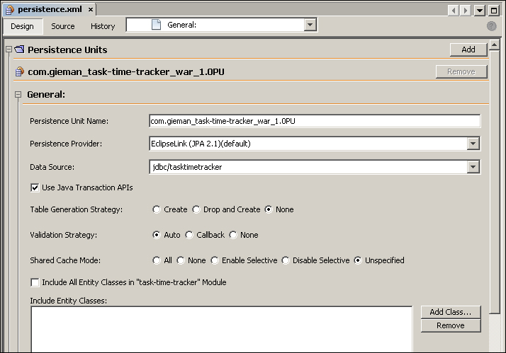 Introducing the persistence.xml file