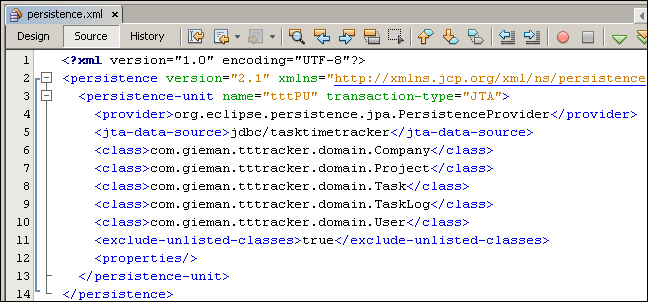 Introducing the persistence.xml file