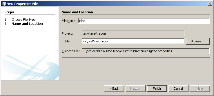 The jdbc.properties file