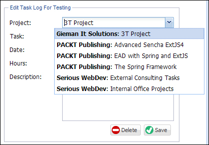 Task log workflows and layouts