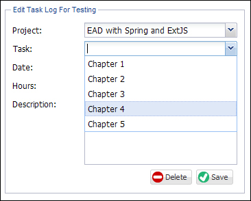 Task log workflows and layouts