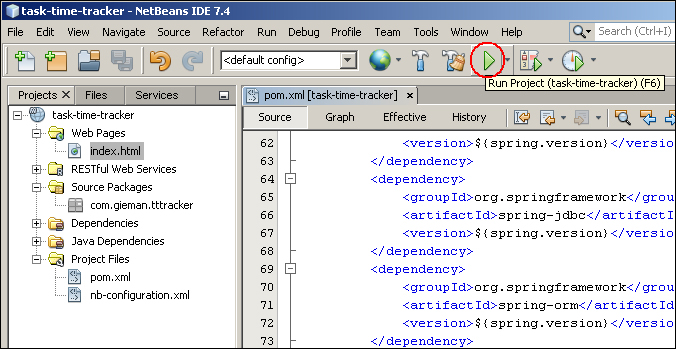 Running the Task Time Tracker project