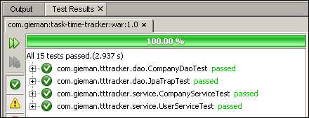 Automating the service layer tests