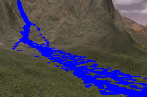 Flowing water with cellular automata