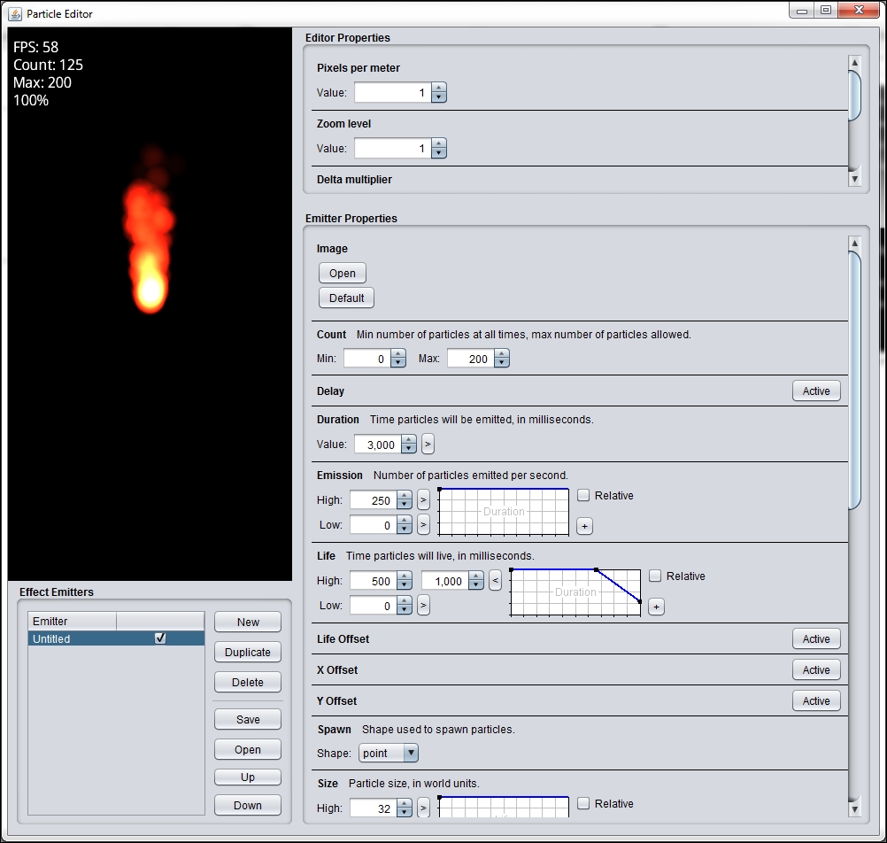 The basics of Particle Editor