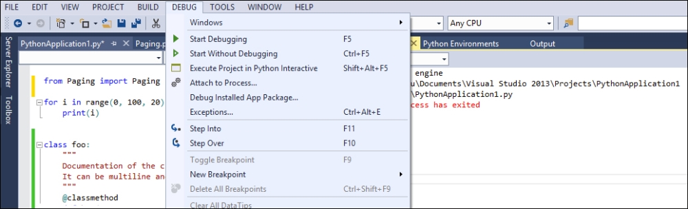 Using REPL in Visual Studio