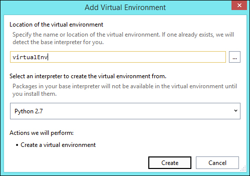 Specifying Python environments