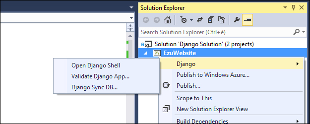 Setting up and managing a database for a Django project