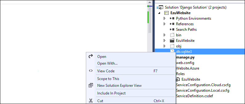 Setting up and managing a database for a Django project