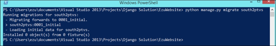 Schema migration with South