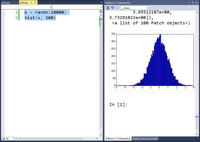 IPython in PTVS