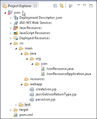 JsonArray as a return type in the resource method for a GET request