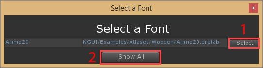 Selecting a font