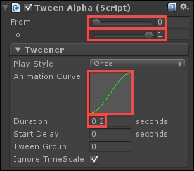 Configuring Tween Alpha