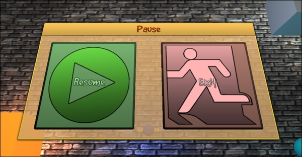 The pause menu