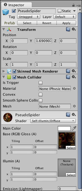 Example – implementation of Mesh Collider