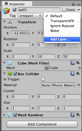 An example of a layer-based Collision Matrix