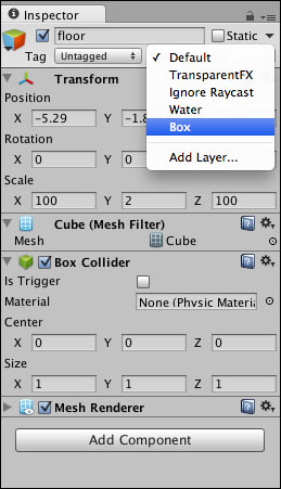 An example of a layer-based Collision Matrix