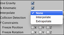 Properties of Rigidbody components