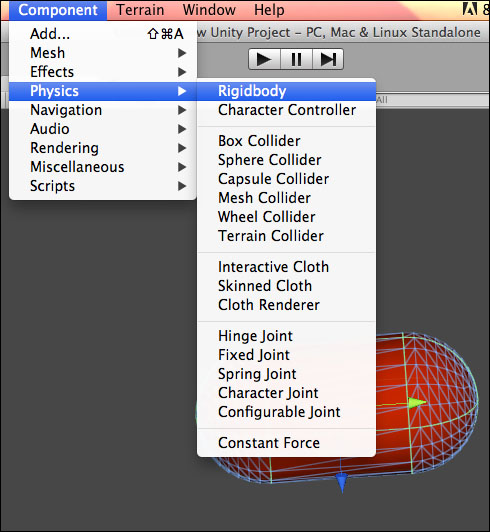 An example of animation using AddForce