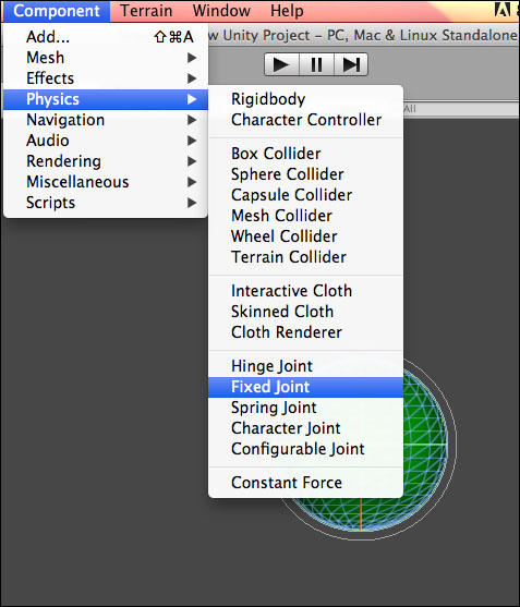 An example of rope animation using different joints