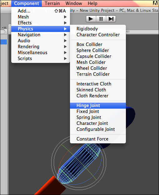 An example of rope animation using different joints