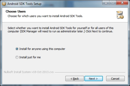 Installing Android SDK