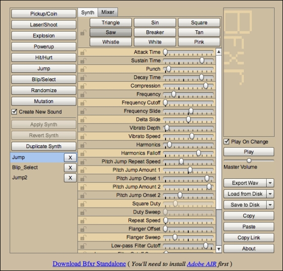 The bfxr generator