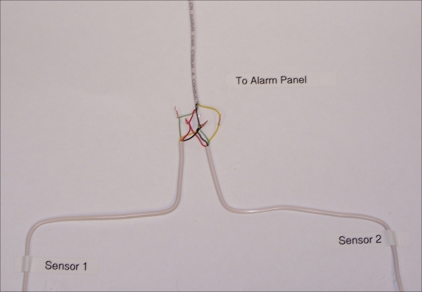 Window and door contact wiring