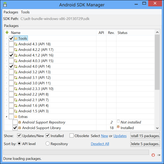 Setting up the Android SDK