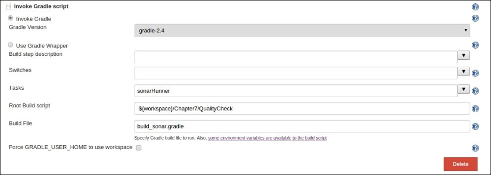 The Sonar Runner plugin