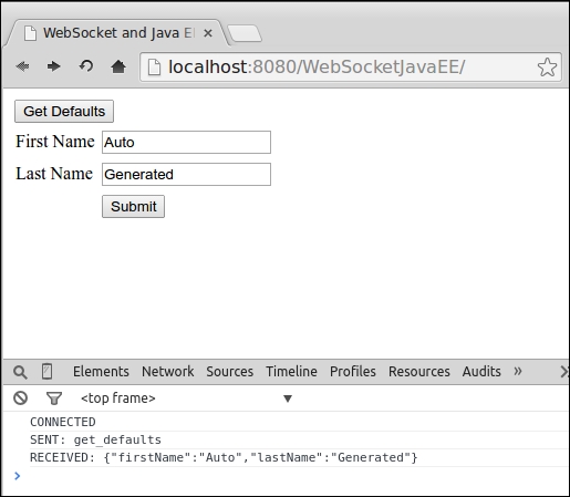 Implementing WebSocket functionality on the client