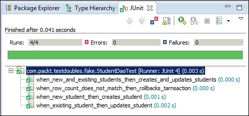 Implementing fake objects – simulators