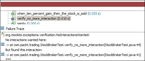 Verifying zero and no more interactions