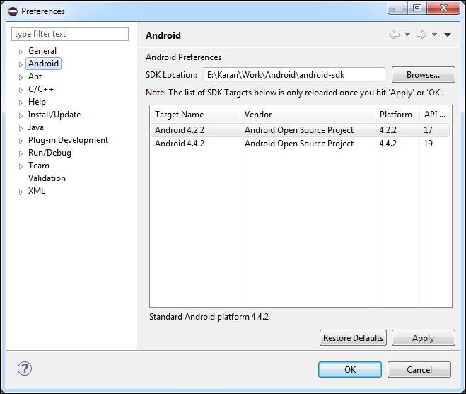 ADT plugin for Eclipse